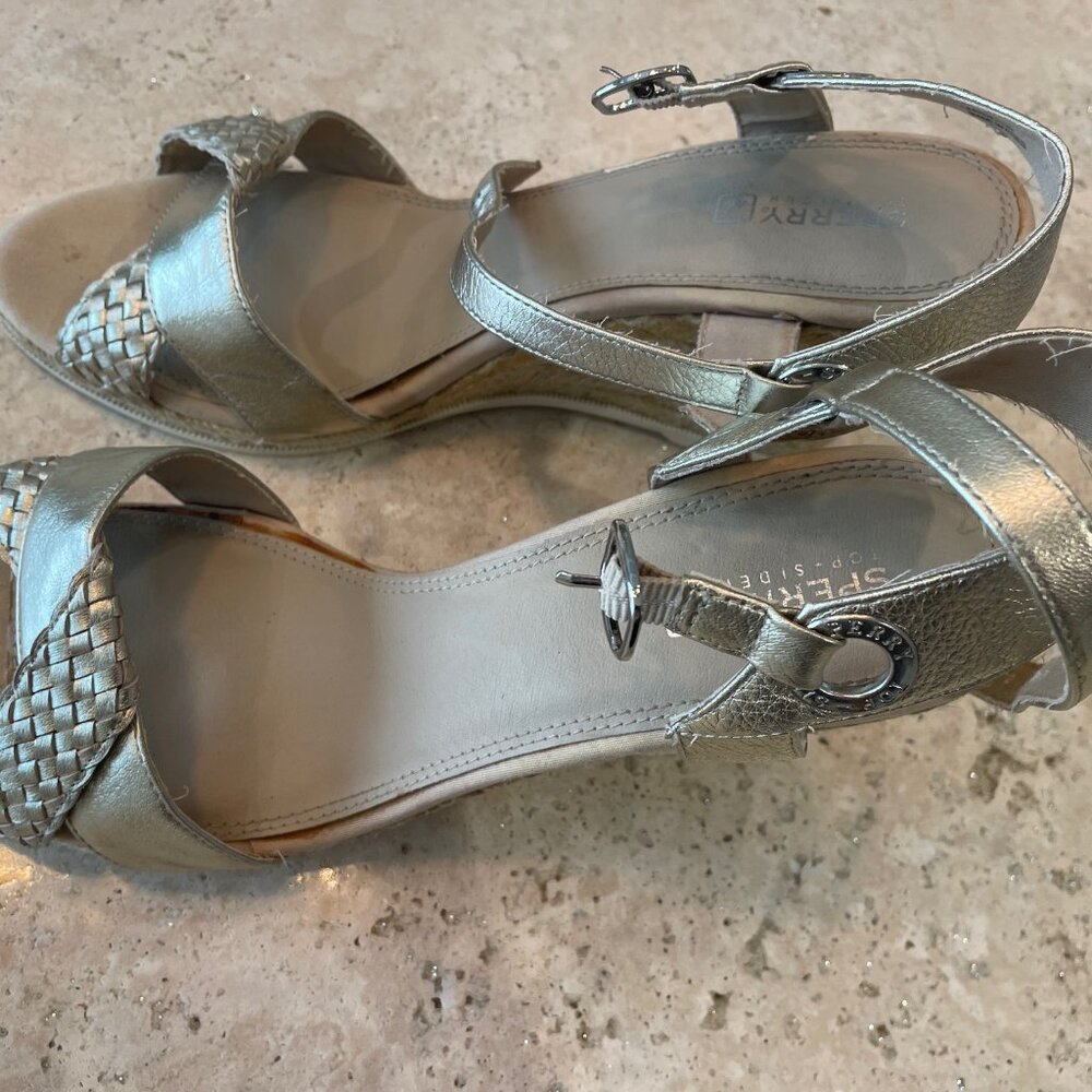 Gold Speery Wedge Sandals Size 10M